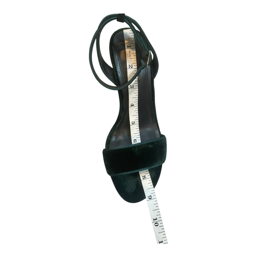 Sandro Dark Green Velvet Heels - Picture 12 of 15